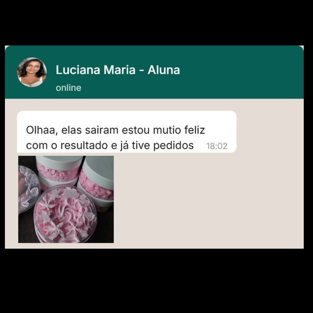 Depoimento de Luciana Maria, aluna, sobre os primeiros pedidos